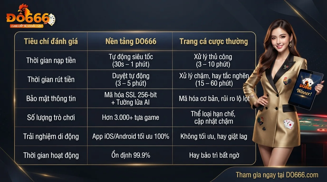 do666 so sanh uu the giua do666 va cac nha cai thong thuong